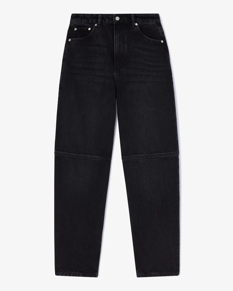 Ganni schwarz rosae Stary-Jeans Bio-Baumwolle - Größe Schwarz