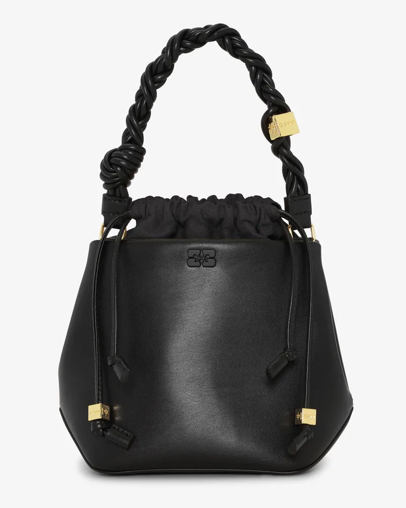 Ganni Schwarze Bou Bucket Tasche schwarz Schwarz