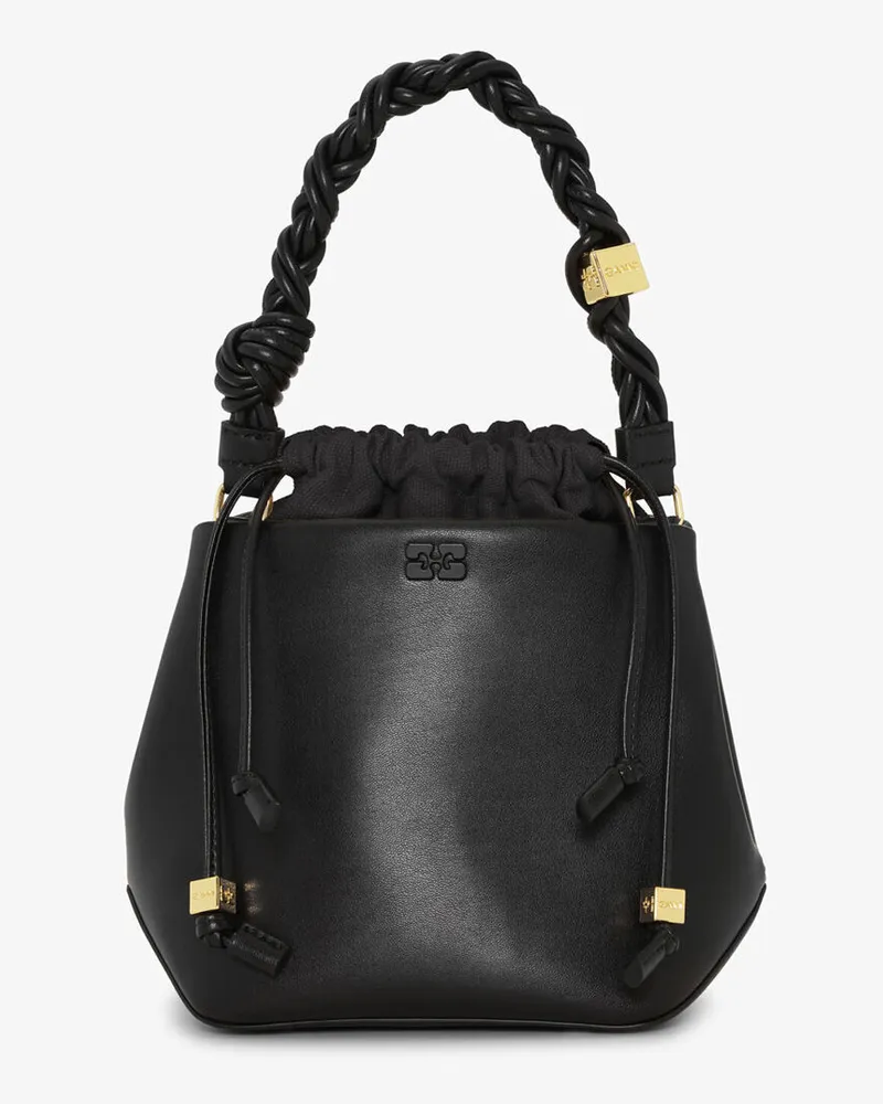 Ganni Schwarze Bou Bucket Tasche schwarz Schwarz