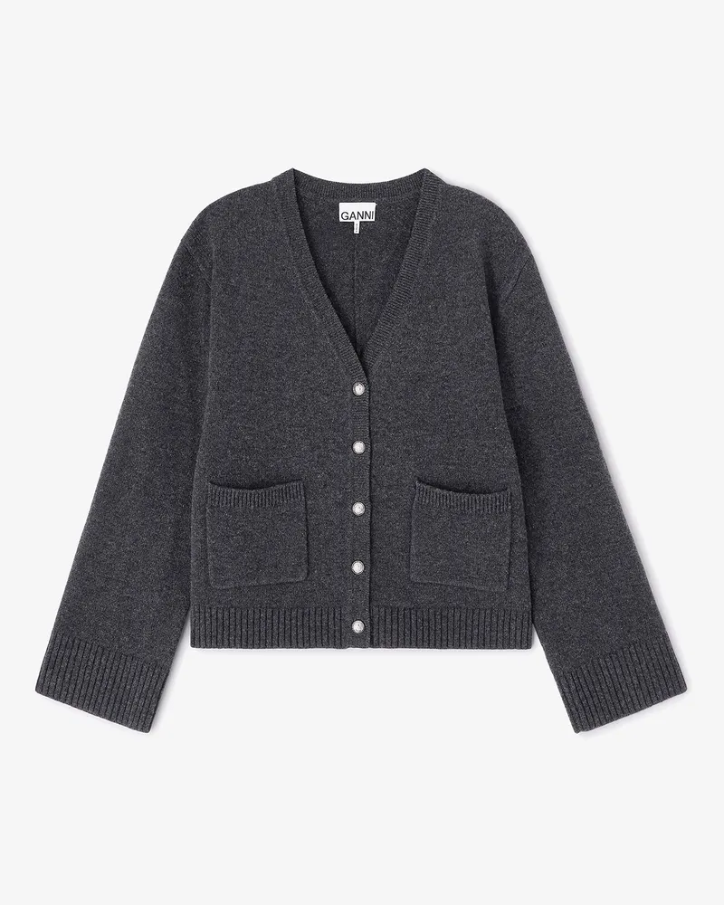 Ganni gemischt Klassische Wollstrickjacke Wolle - Größe Gemischt