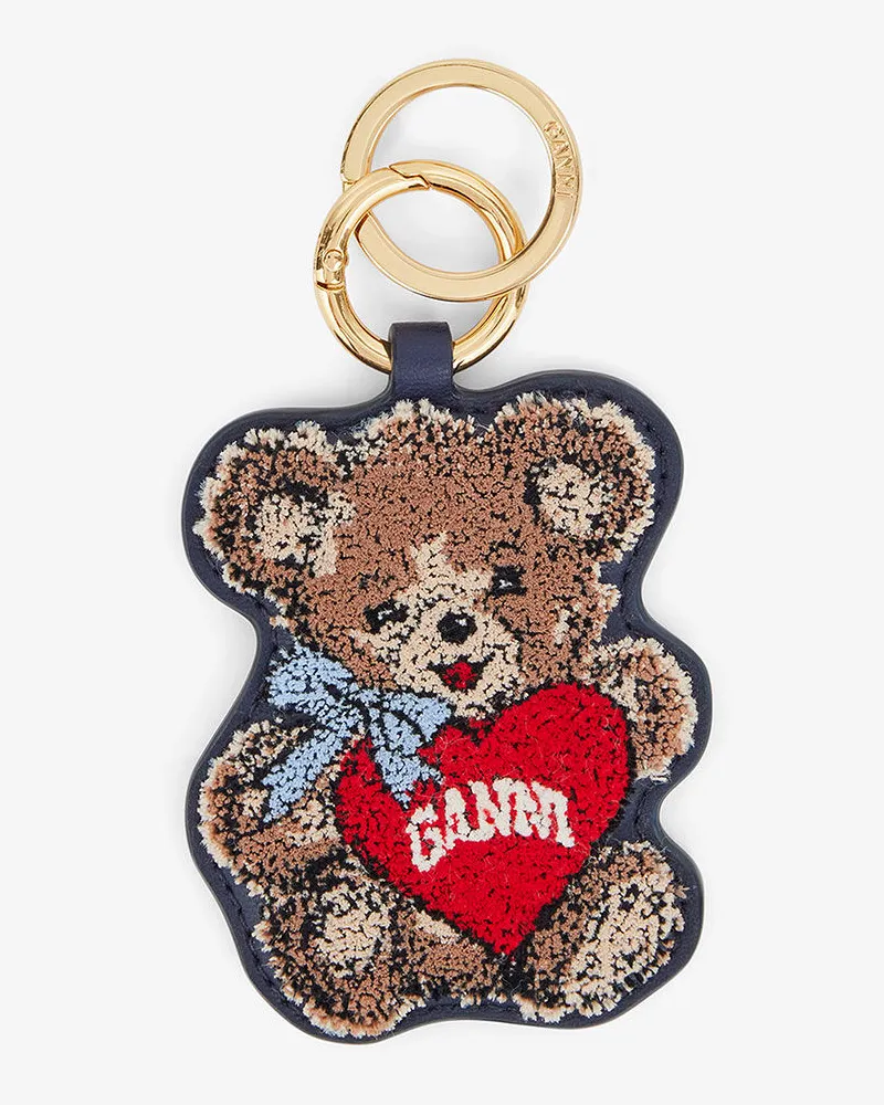 Ganni Joy-Bären-Schlüsselanhänger schwarz Schwarz