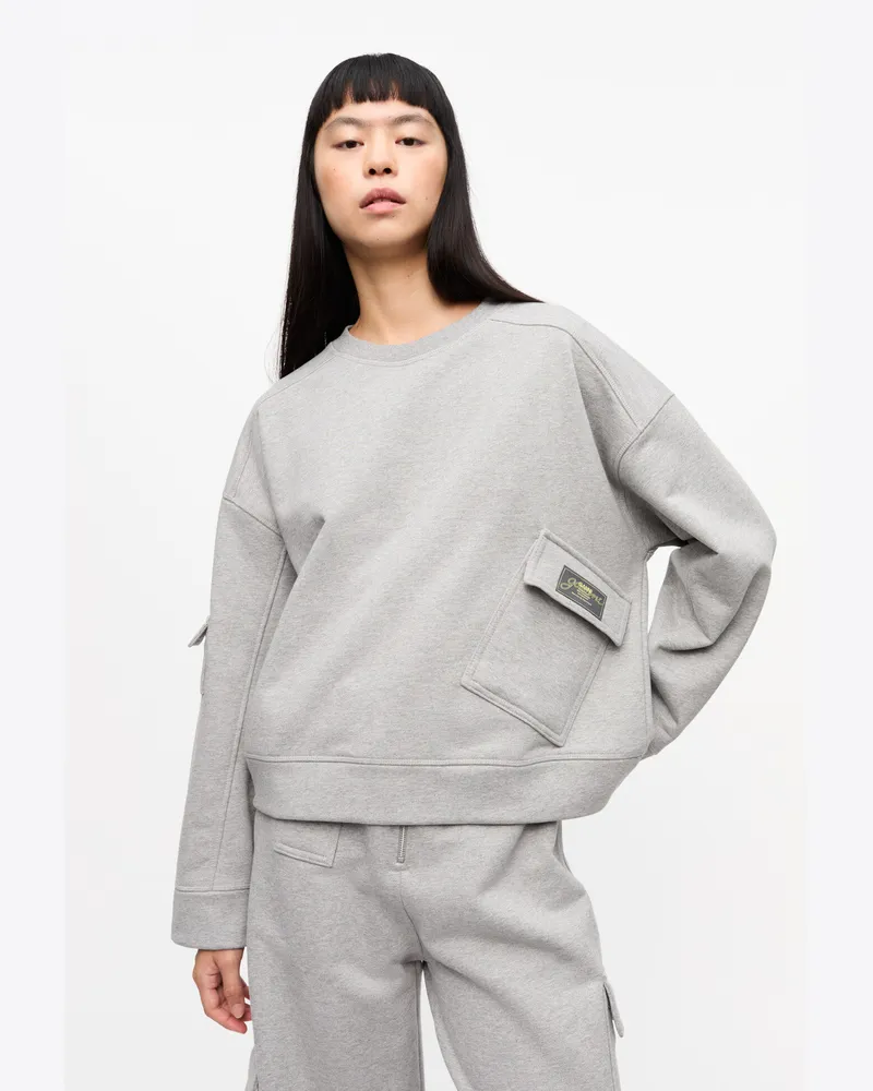 Ganni grau Graues Oversized-Sweatshirt Baumwolle - Größe Grau