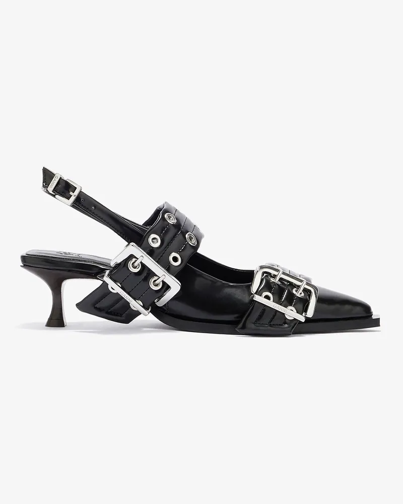 Ganni Feminine Schnallen-Absatzschuhe in Schwarz - Größe Schwarz