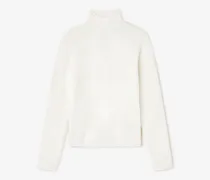 Durchsichtiger Rollkragenpullover in Elfenbein weiß