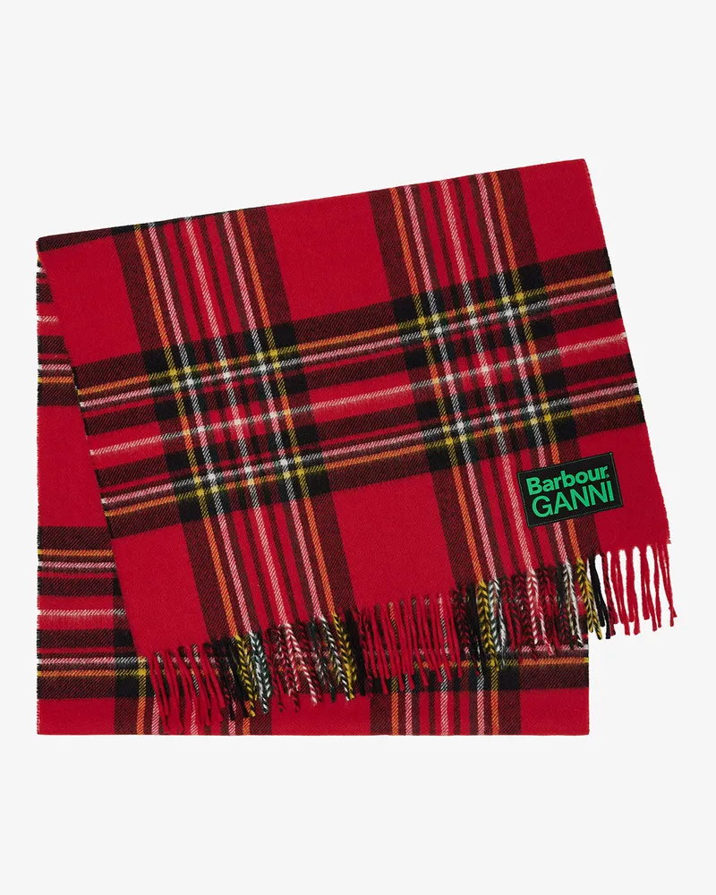 Ganni x Barbour Wollschal - Größe rot Rot