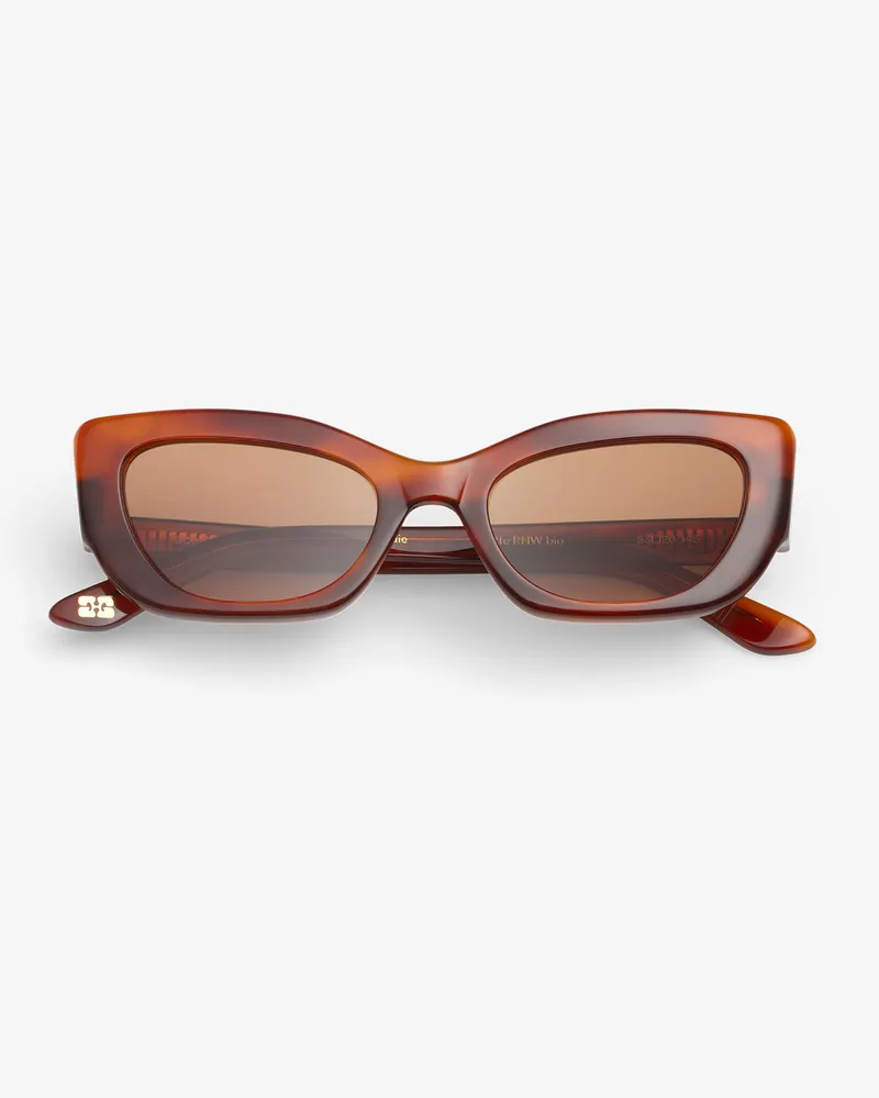 Ganni x Ace & Tate Tiger's Eye Sadie Sonnenbrille - Größe beige Beige