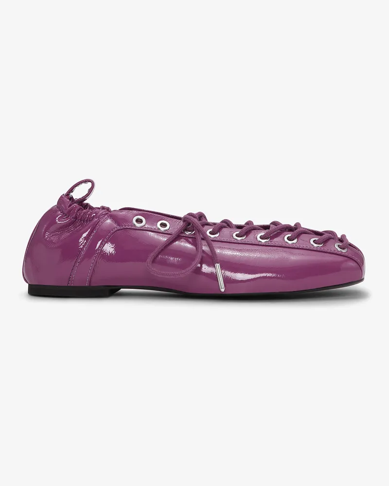 Ganni Schnür-Ballerinas in Lila Fairy Tale Fairy