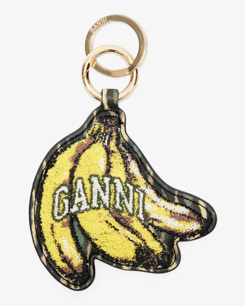 Ganni Joy-Bananen-Schlüsselanhänger schwarz Schwarz