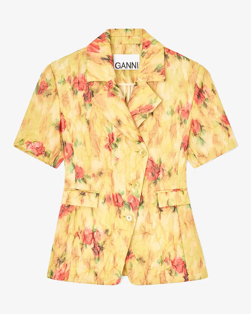 Ganni Blazer aus Shibori-Organza - Größe Aurora Aurora