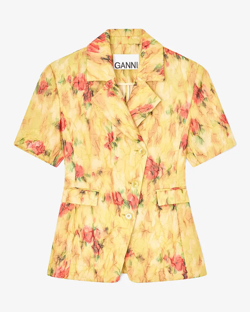 Ganni Blazer aus Shibori-Organza - Größe Aurora Aurora