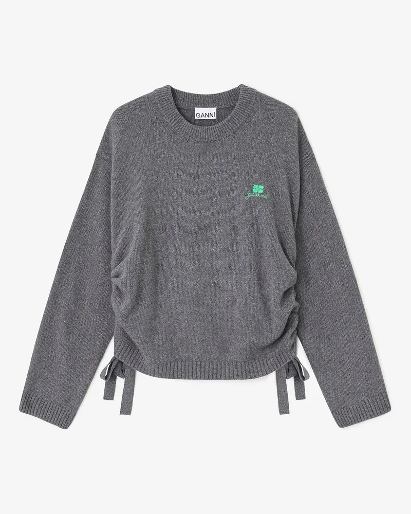 Ganni grau Grauer Pullover aus einer Wollmischung Wolle - Größe Grau