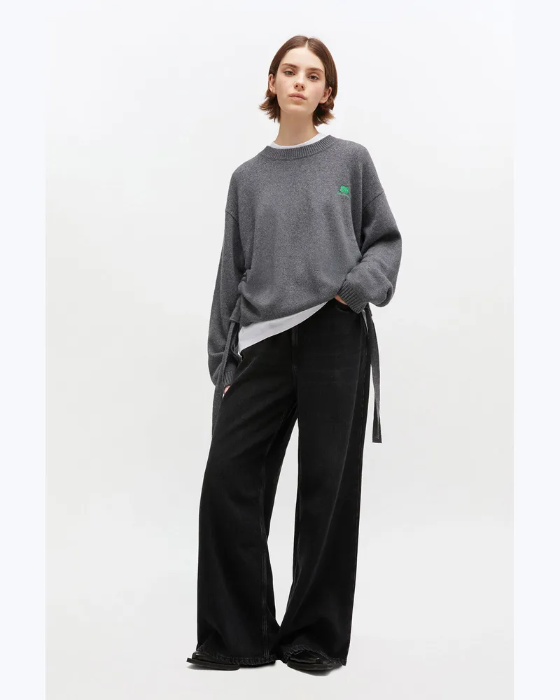 Ganni grau Grauer Pullover aus einer Wollmischung Viskose - Größe Grau