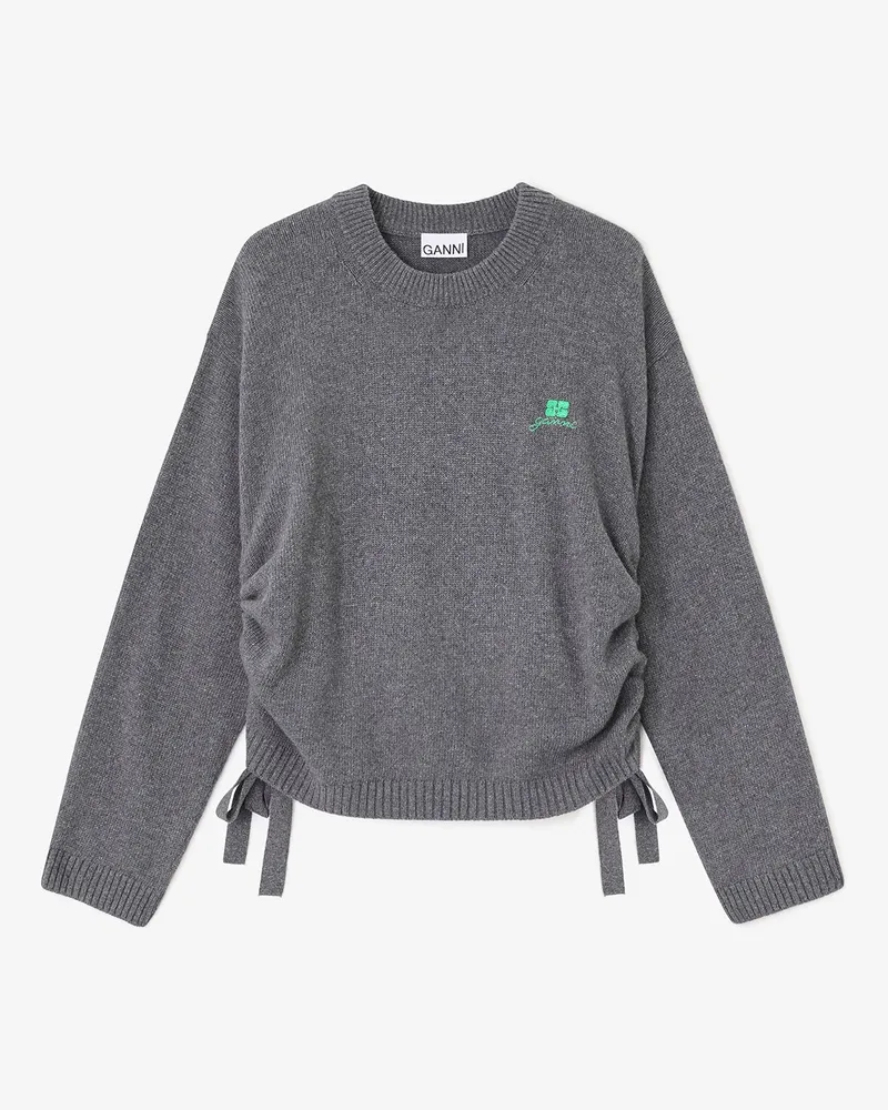 Ganni grau Grauer Pullover aus einer Wollmischung Wolle - Größe Grau
