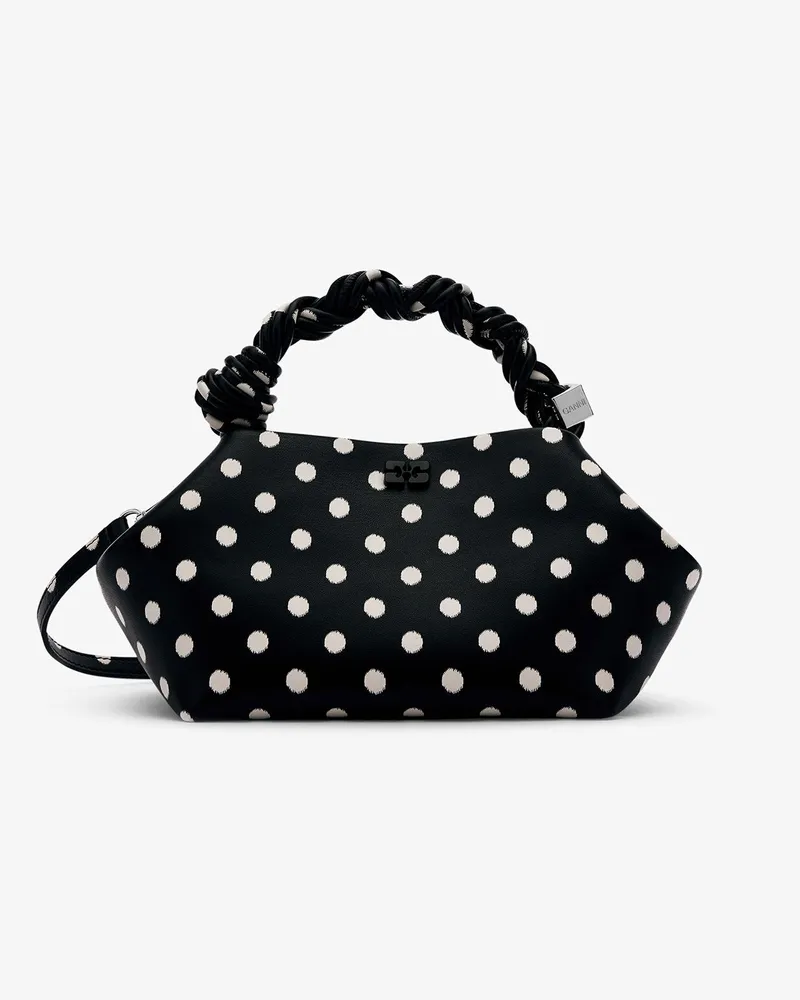 Ganni Kleine Bou-Tasche mit Punkten schwarz Schwarz