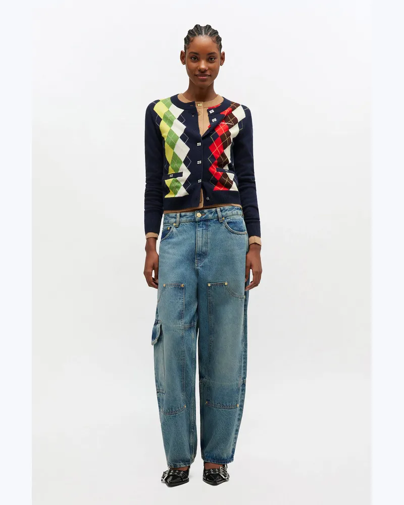 Ganni blau Getönte, starre Audri-Jeans Bio-Baumwolle - Größe Blau