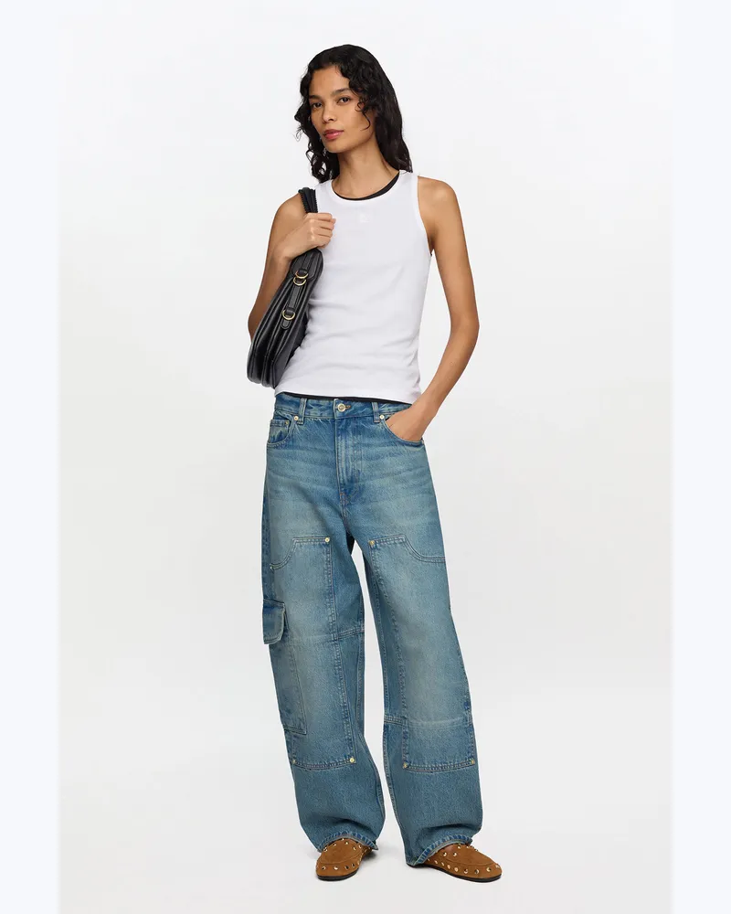 Ganni blau Getönte, starre Audri-Jeans Bio-Baumwolle - Größe Blau