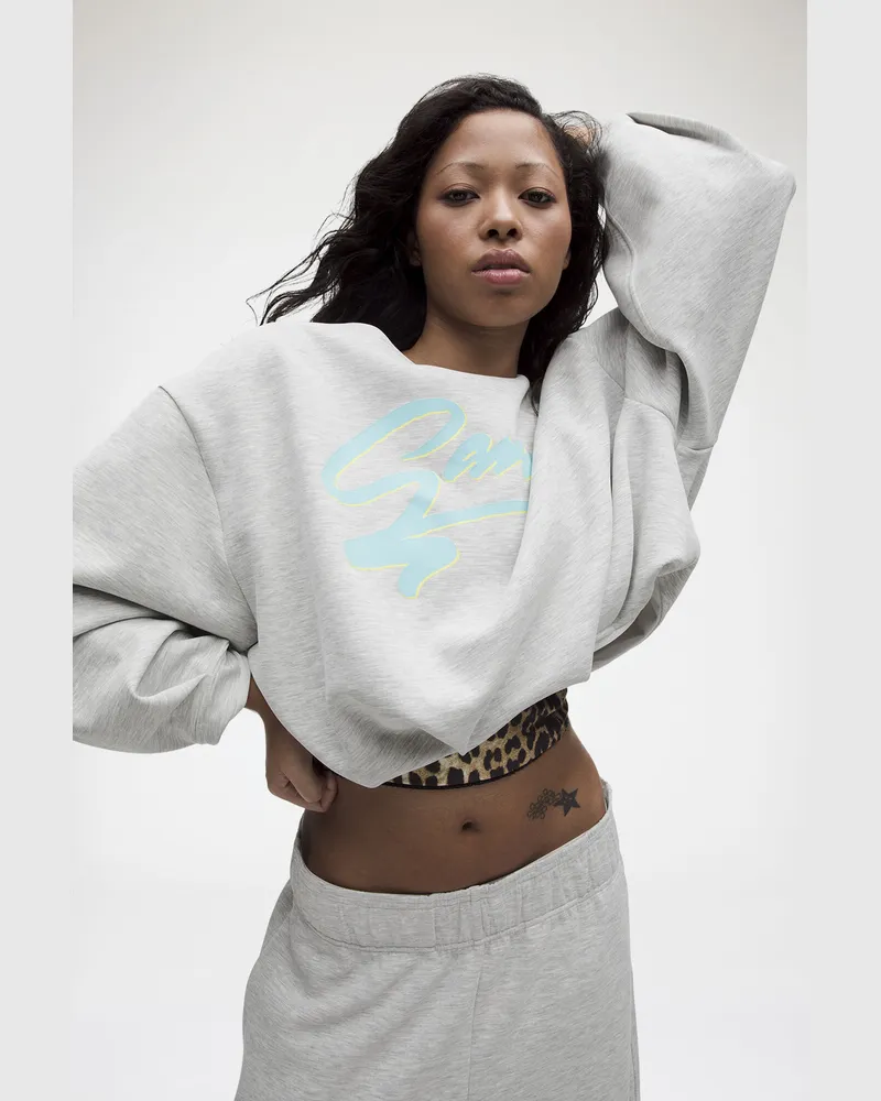 Ganni x lululemon Softstreme Slouch-Pullover - Größe Heatherot Core Ultra Light grau Heatherot