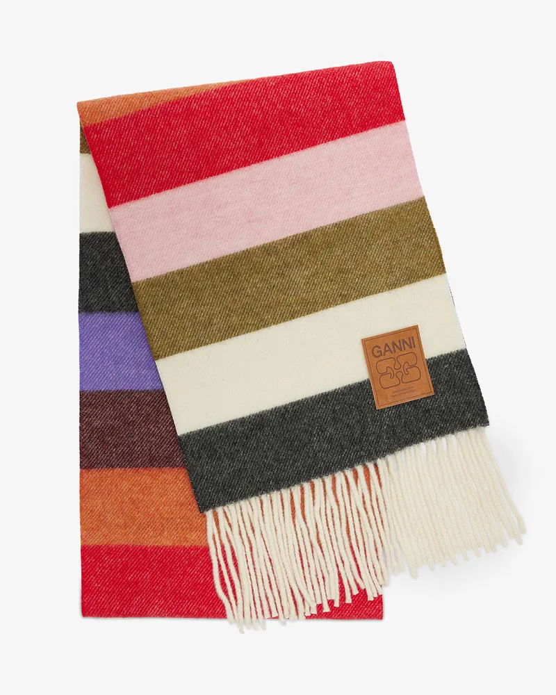 Ganni Wollstrickschal gemischt Gemischt