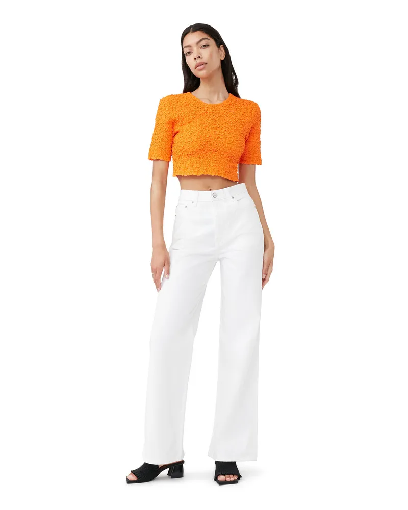Ganni weiß Weiße Magny-Jeans Bio-Baumwolle - Größe Weiß