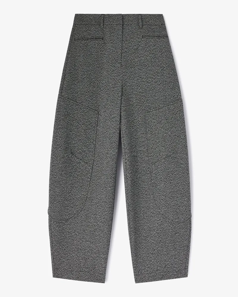 Ganni Trousers in grau Suiting schwarz Schwarz