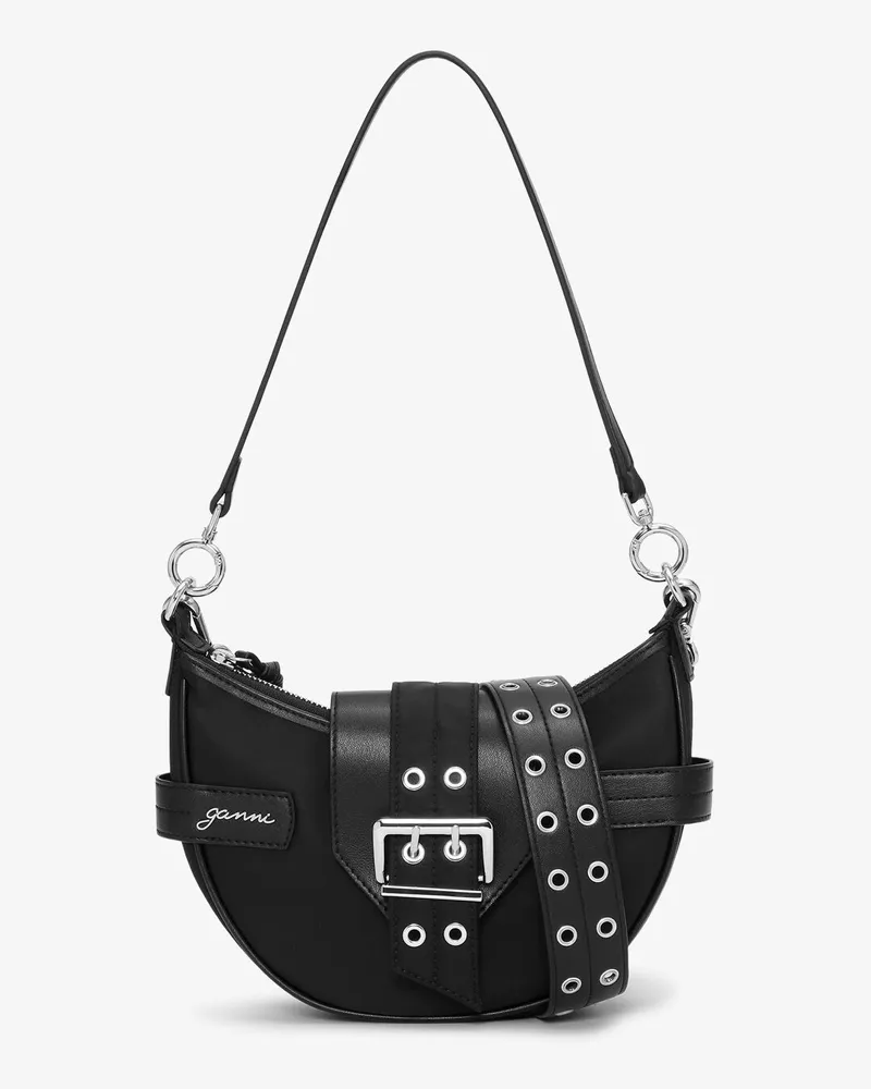 Ganni schwarz Small Bucky Umhängetasche Schwarz