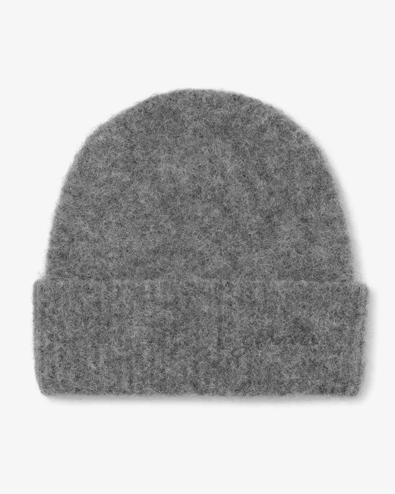 Ganni grau Soft Wool Beanie Grau