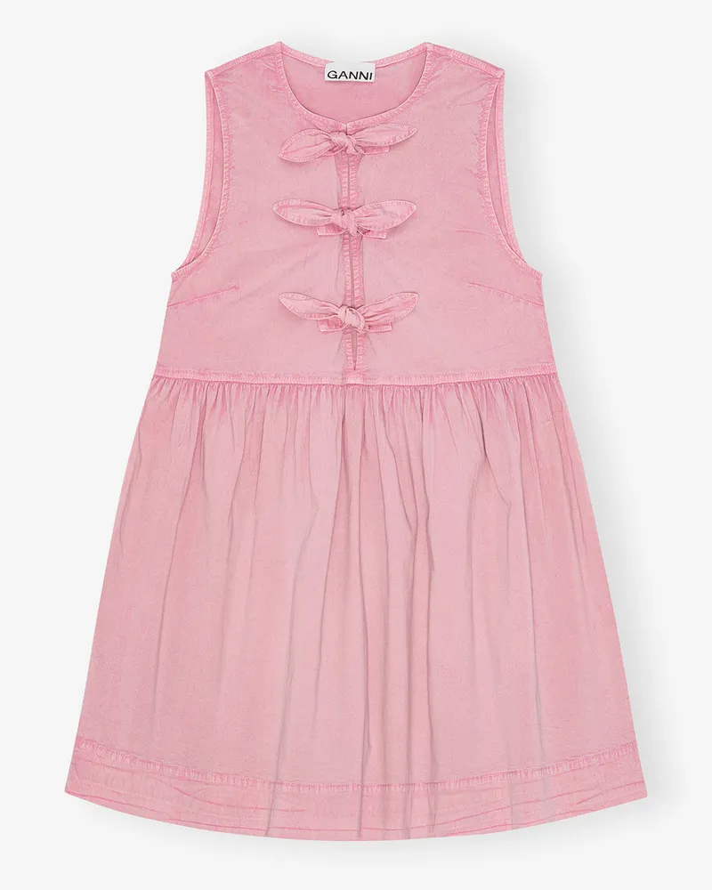 Ganni rosa gewaschenes Kleid Elastan - Größe Rosa