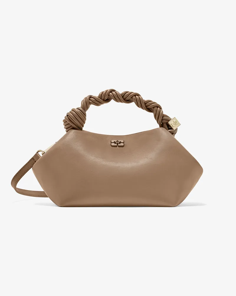 Ganni Kleine Bou-Tasche in Braun Coca Mocha Coca