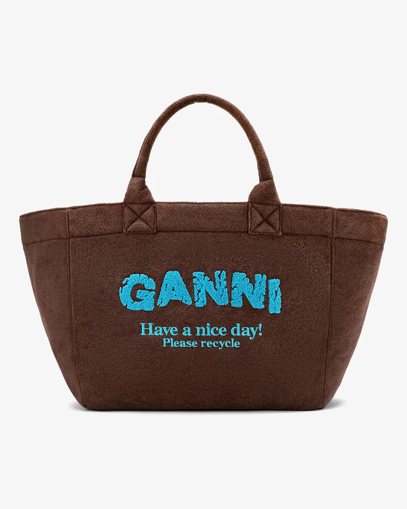 Ganni XXL-Tote in Braun 