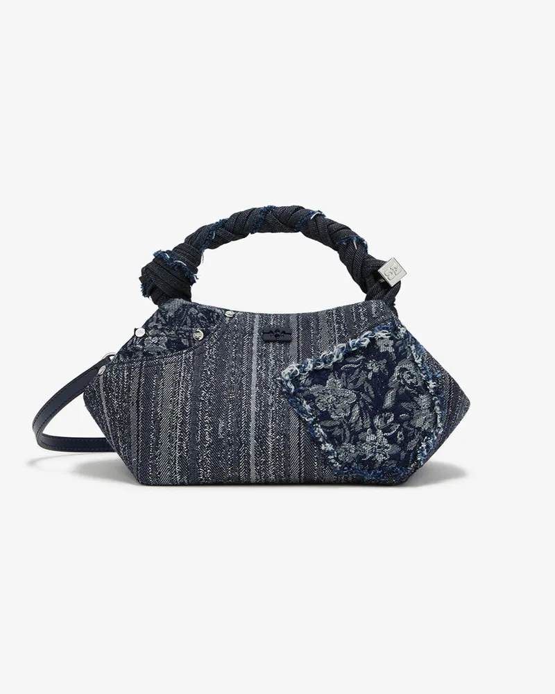 Ganni Kleine Bou-Tasche in Denim marineblau Marineblau