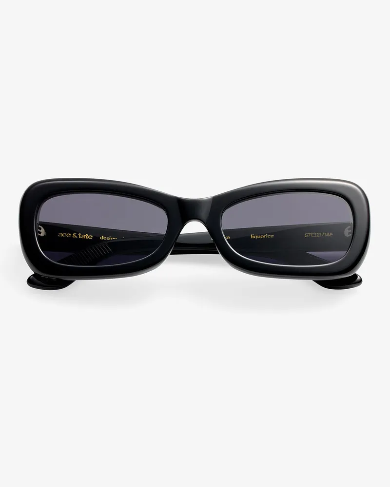 Ganni Brooke-Sonnenbrille von x Ace & Tate schwarz Schwarz