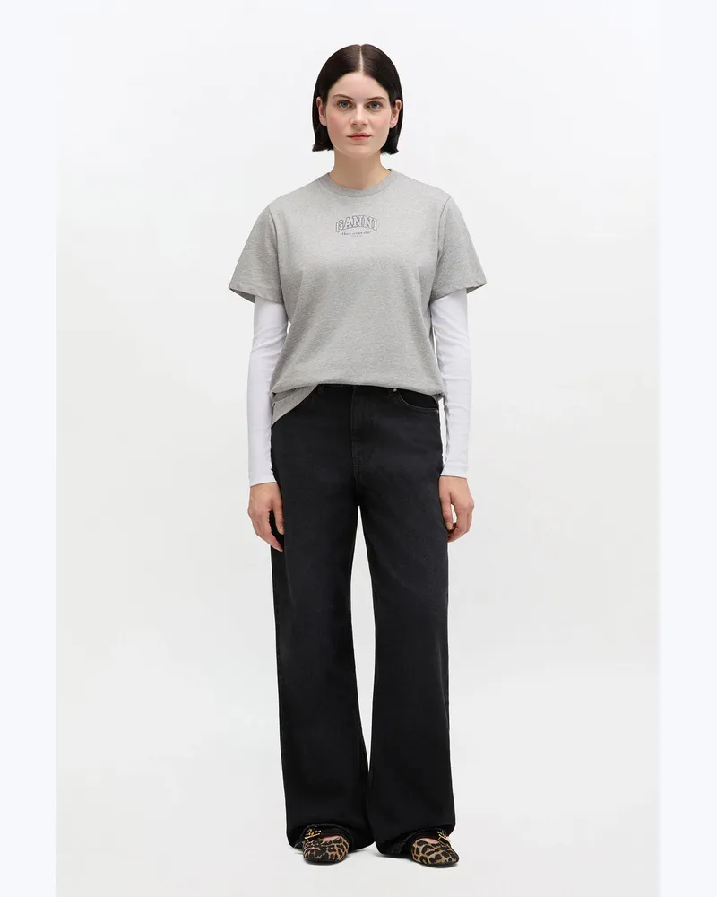 Ganni schwarz Schwarze Izey-Jeans Bio-Baumwolle - Größe Schwarz