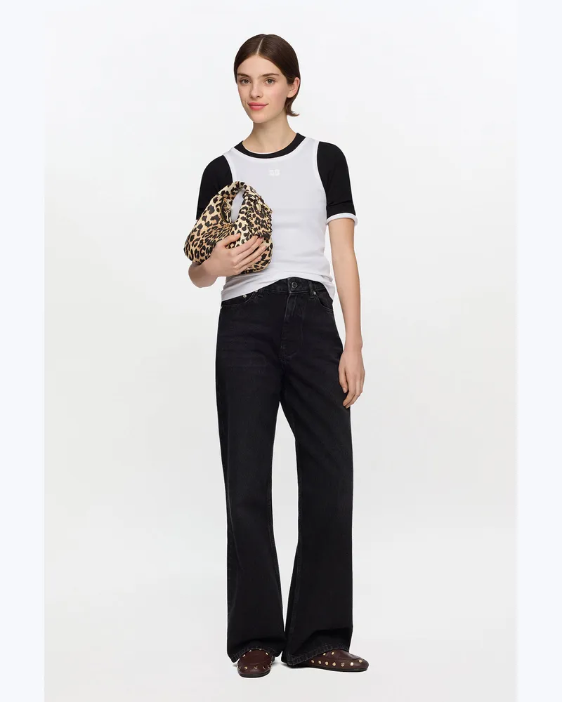 Ganni schwarz Schwarze Izey-Jeans Bio-Baumwolle - Größe Schwarz