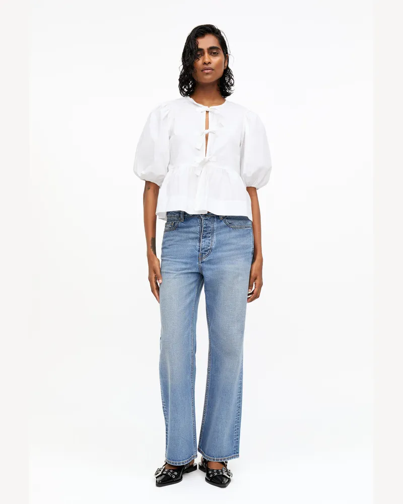 Ganni Tint Wash hellblau Izey Jeans Baumwolle - Größe Tint