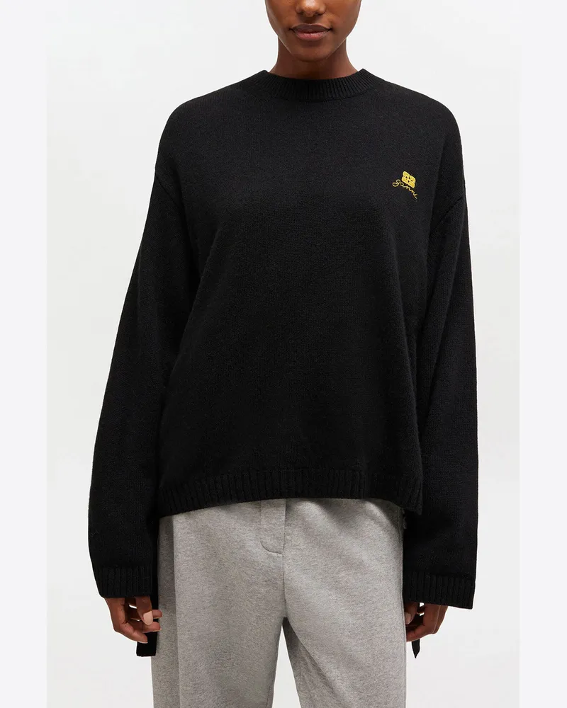 Ganni schwarz Pullover aus einer Wollmischung Wolle - Größe Schwarz