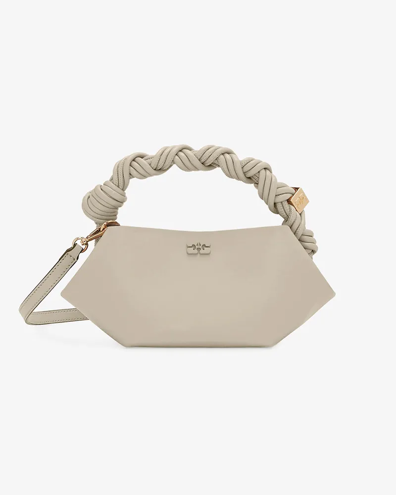 Ganni Hellgraue Mini Bou Tasche Oyster Gray Oyster