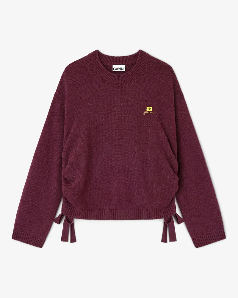 Ganni burgunderrot rot Burgunderroter Pullover aus einer Wollmischung Wolle - Größe Burgunderrot