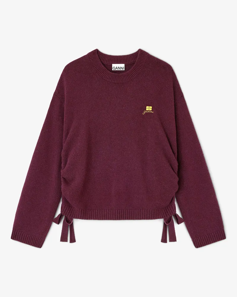 Ganni burgunderrot rot Burgunderroter Pullover aus einer Wollmischung Wolle - Größe Burgunderrot