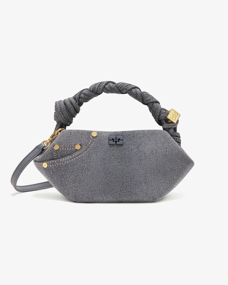 Ganni Mini-Bou-Tasche in verwaschenem Grau Grau