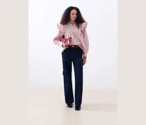 rosa Rüschenbluse Bio-Baumwolle - Größe