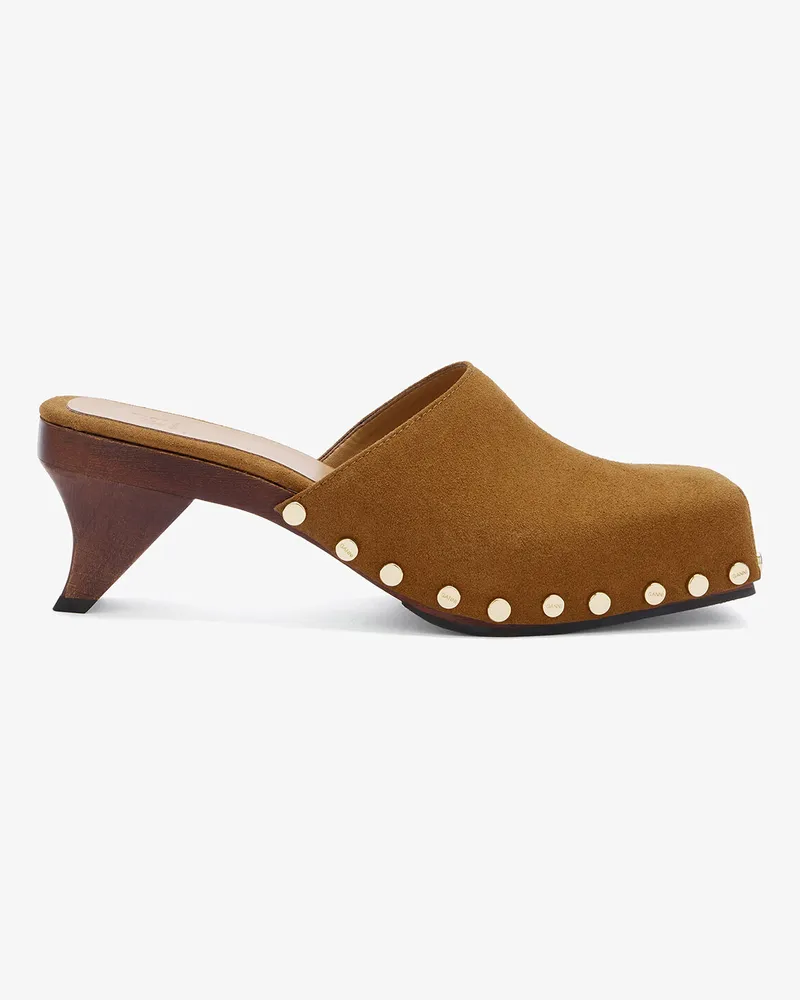 Ganni Sabot im „June Mule"-Stil in Braun Caramel Cafe Caramel