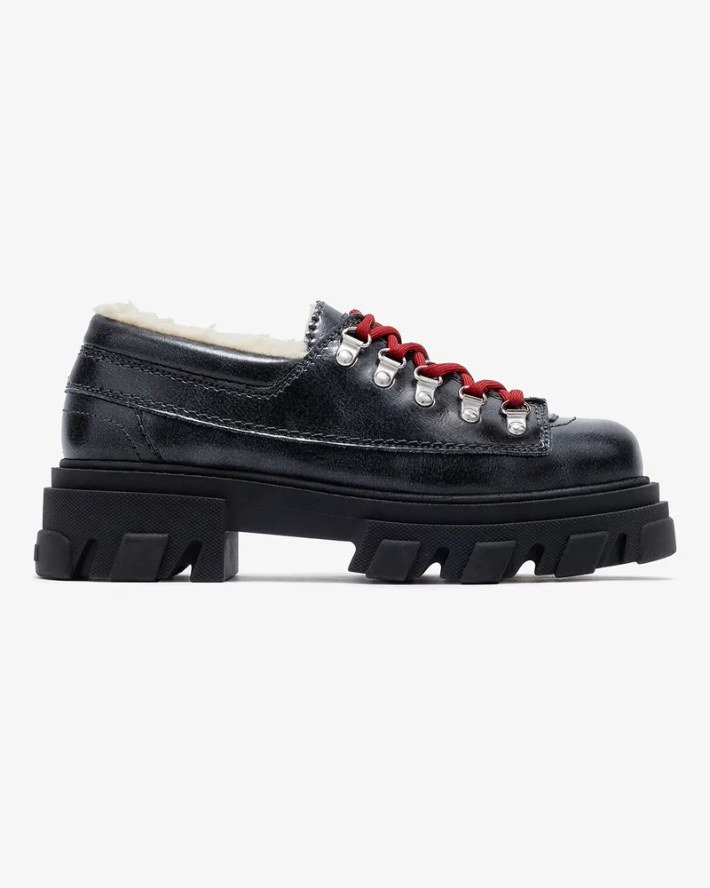 Ganni Derbyschuhe mit profiliertem Absatz in Grau Grau
