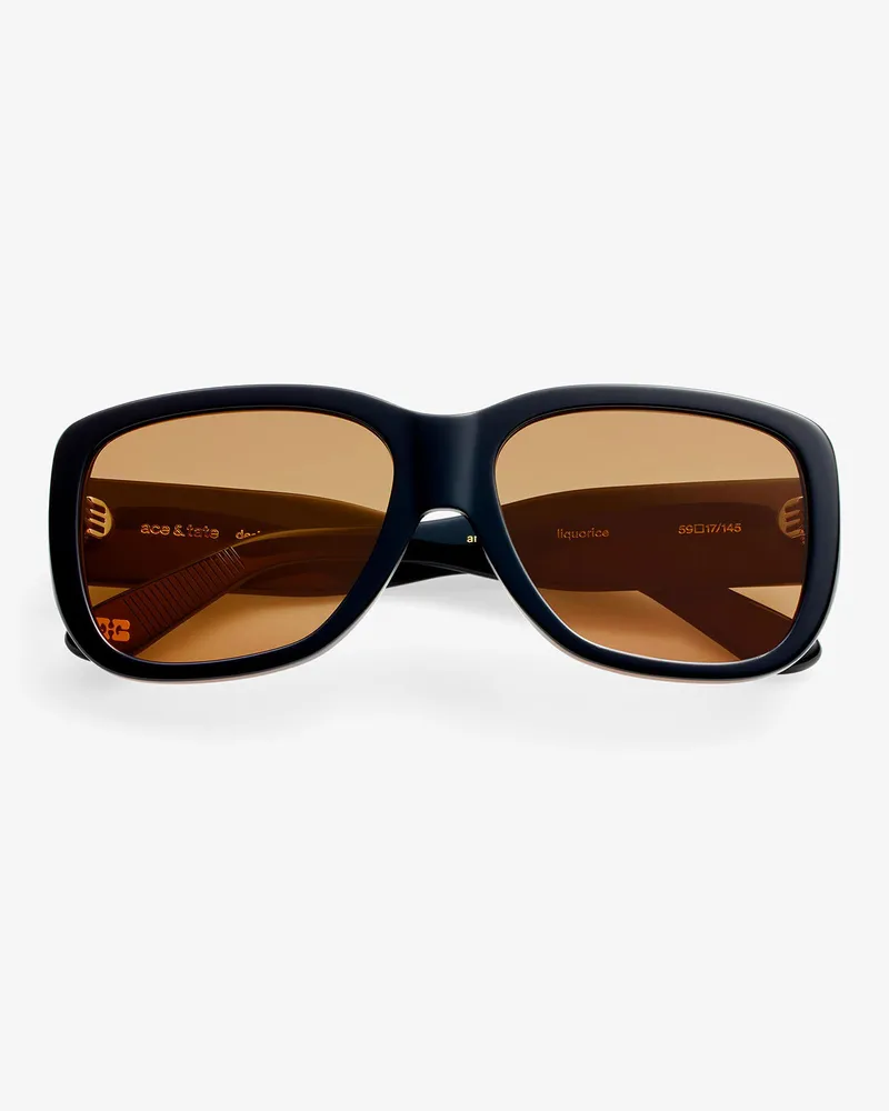 Ganni Antonio-Sonnenbrille von x Ace & Tate schwarz Schwarz