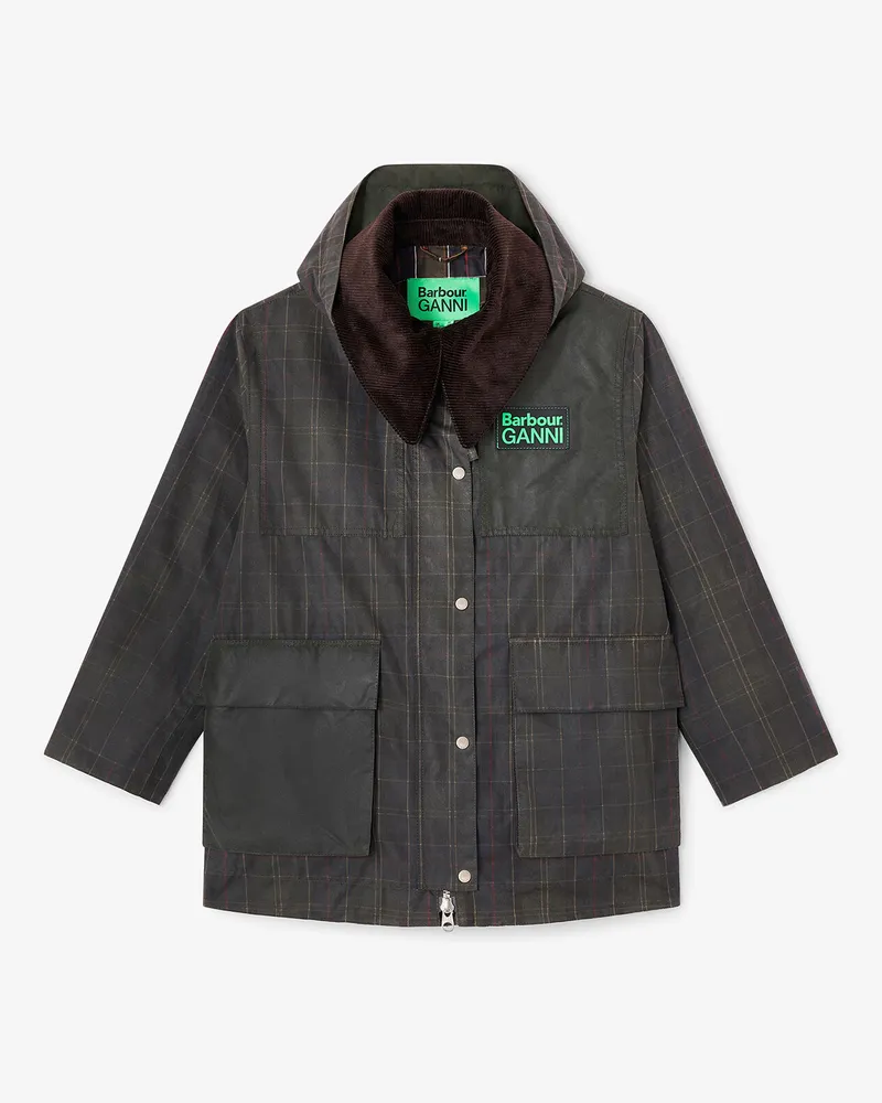 Ganni x Barbour Jacke in Grün - Größe Grün