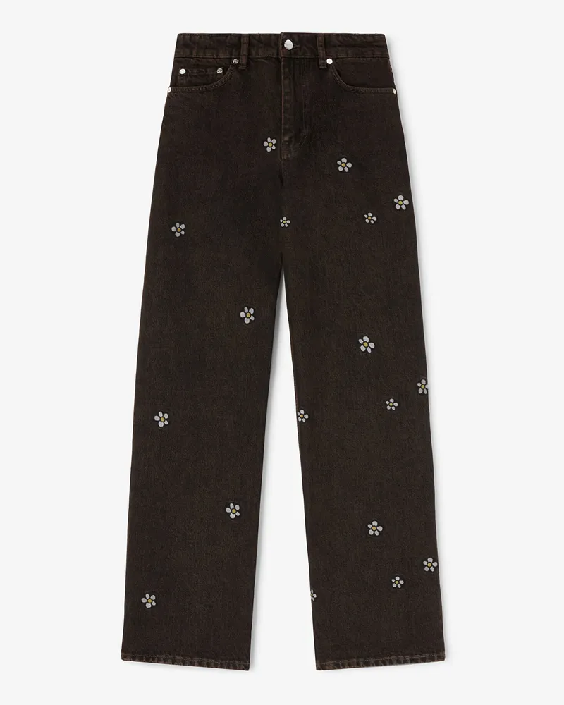 Ganni braun Daisy Duck Izey Jeans Bio-Baumwolle - Größe Braun