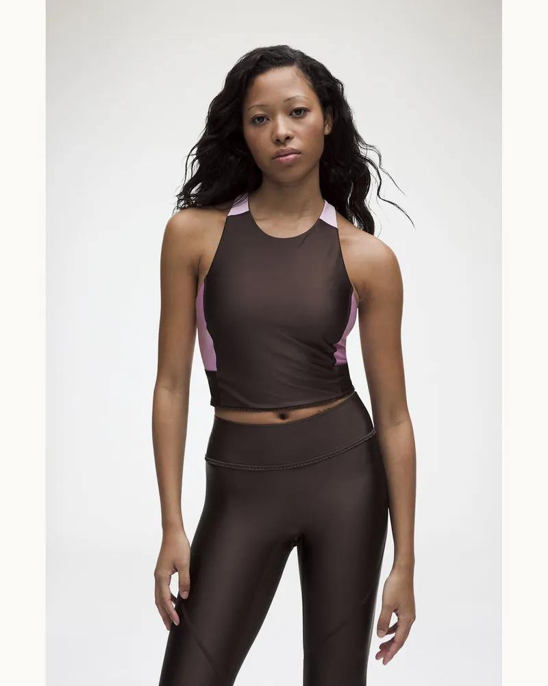 Ganni x lululemon Tanktop mit Volant-Details in Braun - Größe Espresso Espresso