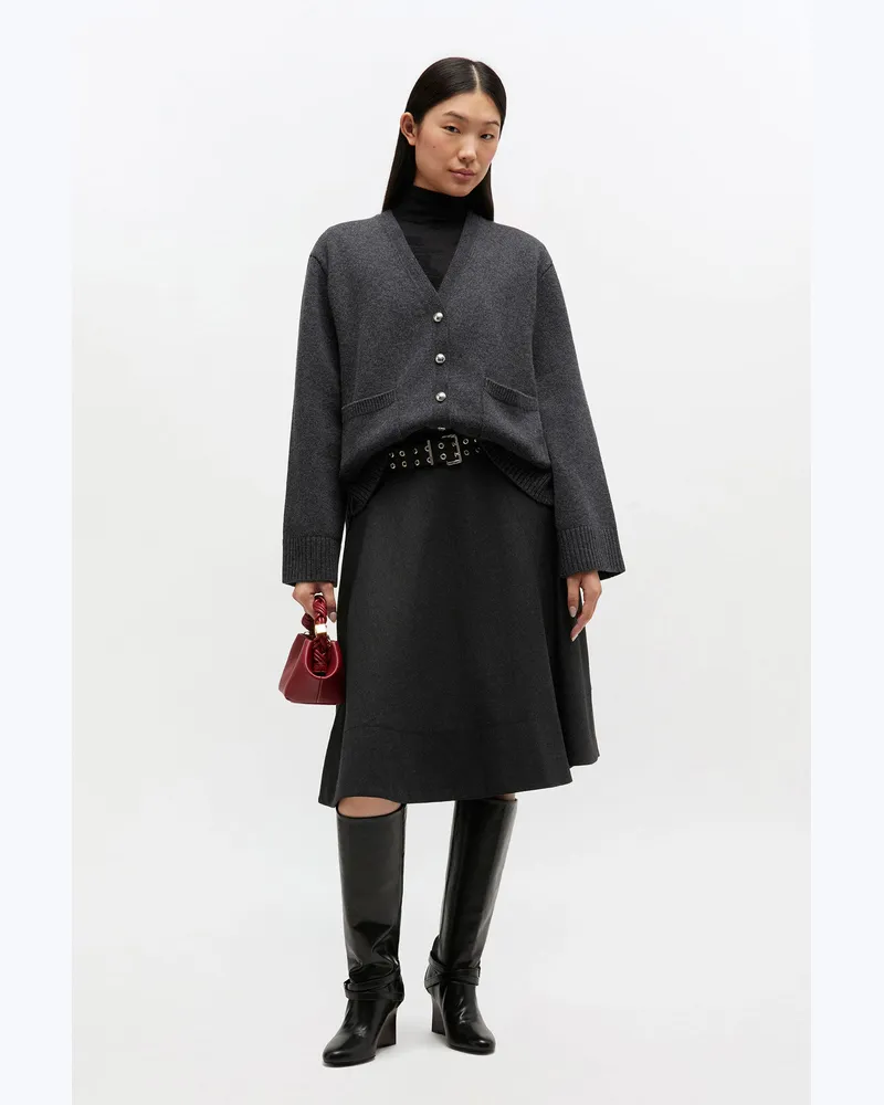 Ganni gemischt Wickelrock aus Wolle - Größe Gemischt