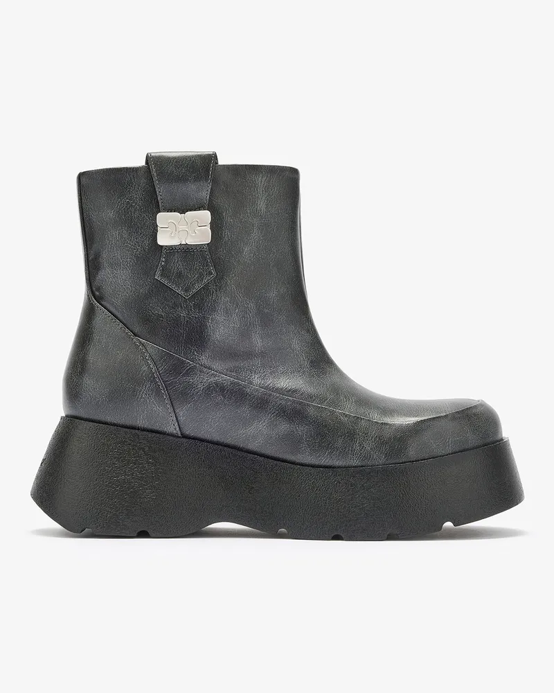 Ganni Kat kurze Stiefel in Dunkelgrau grau Grau