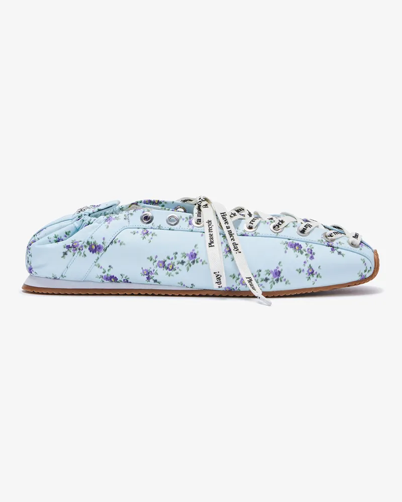 Ganni Sporty Ballerina aus Nylon in Blau - Größe Iced Aqua Iced