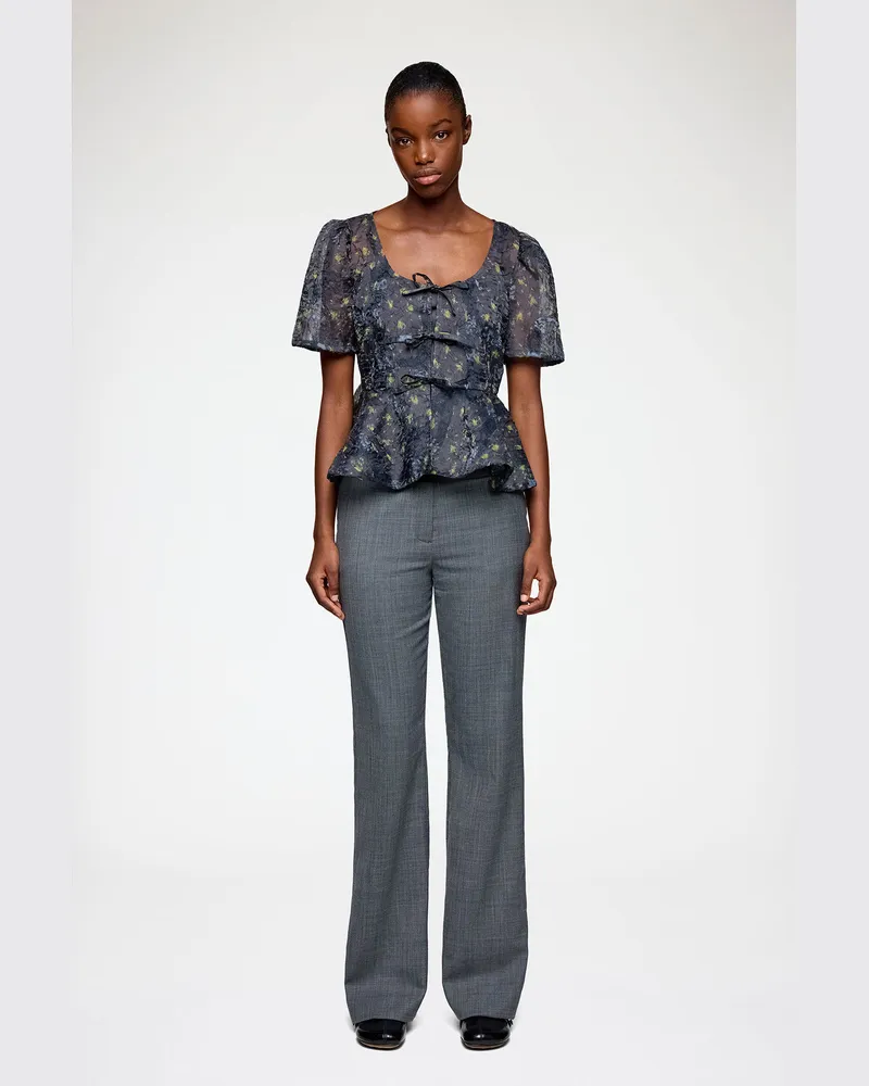 Ganni Peplumbluse aus Shibori-Organza - Größe gemischt Gemischt